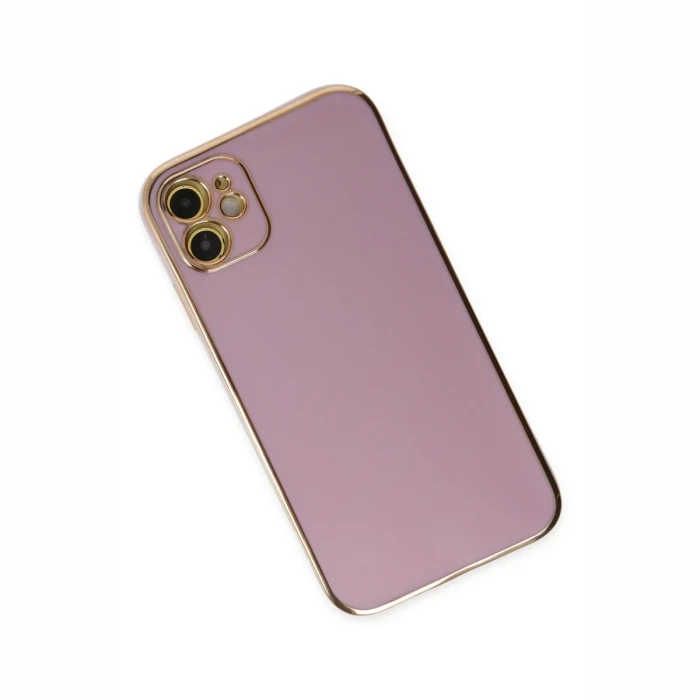 Apple iPhone 12 Kılıf Volet Silikon - Mor