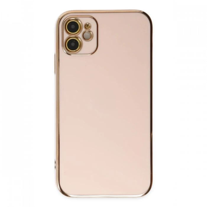 Apple iPhone 12 Kılıf Volet Silikon - Pembe