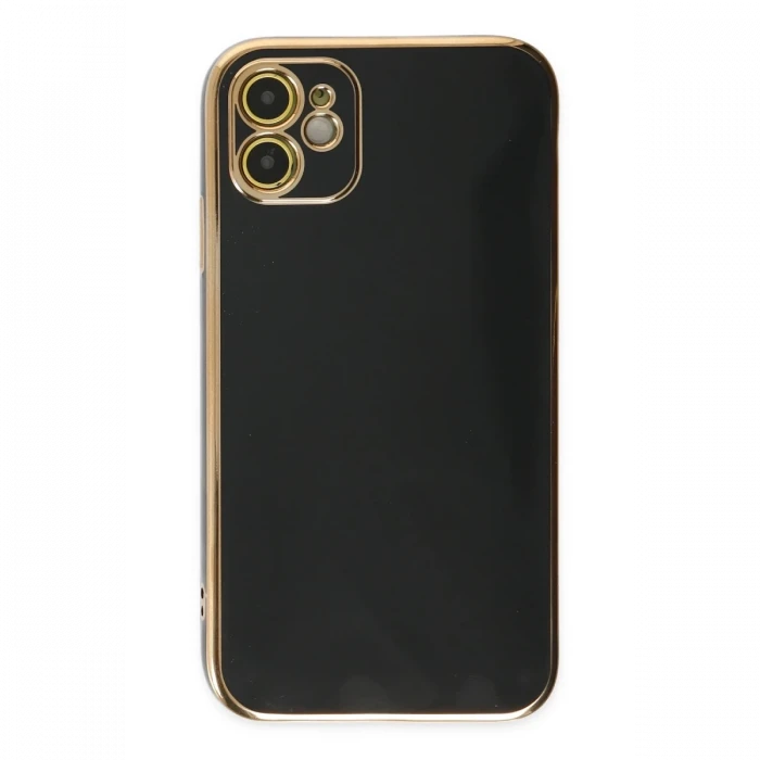 Apple iPhone 12 Kılıf Volet Silikon - Siyah