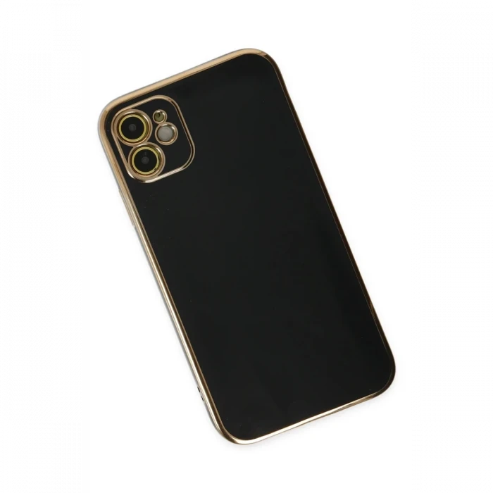 Apple iPhone 12 Kılıf Volet Silikon - Siyah