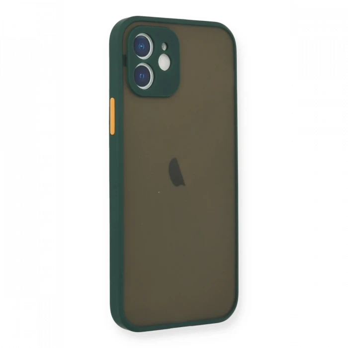 Apple iPhone 12 Mini Kılıf Montreal Silikon Kapak - Yeşil