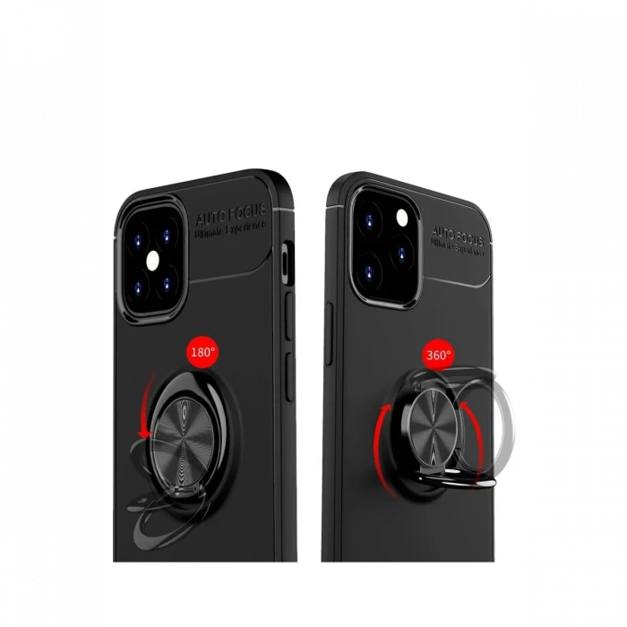 Apple iPhone 12 Mini Kılıf Range Yüzüklü Silikon - Kırmızı