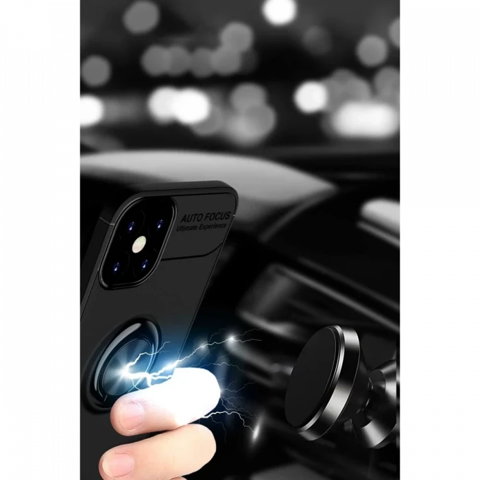 Apple iPhone 12 Mini Kılıf Range Yüzüklü Silikon - Kırmızı