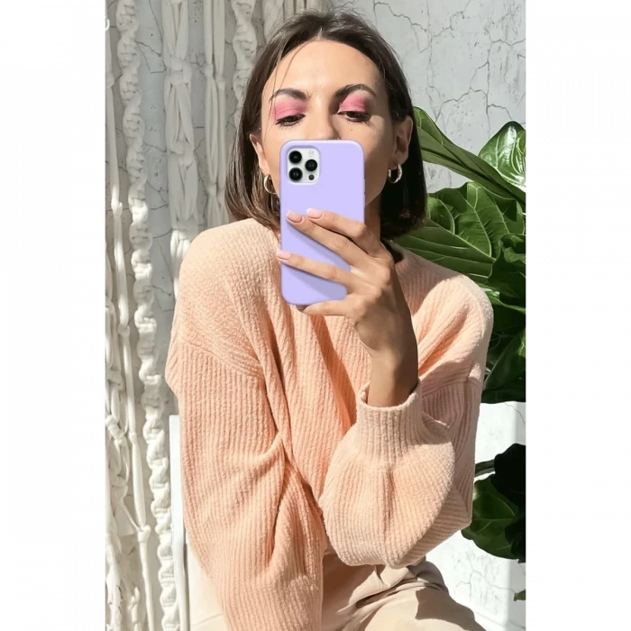 Apple iPhone 12 Pro Kılıf First Silikon - Mürdüm