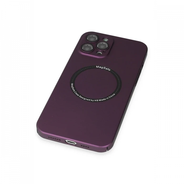 Apple iPhone 12 Pro Kılıf Jack Magneticsafe Lens Silikon - Mürdüm
