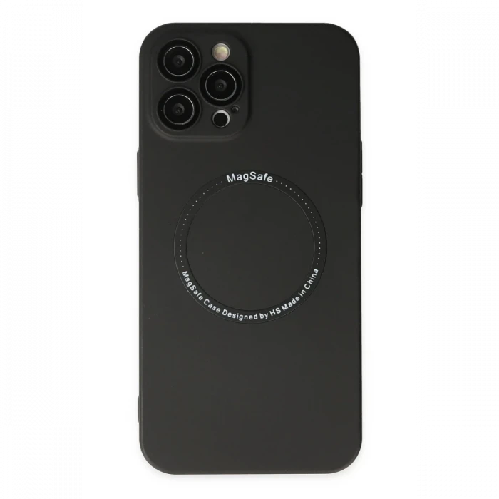 Apple iPhone 12 Pro Kılıf Jack Magneticsafe Lens Silikon - Siyah