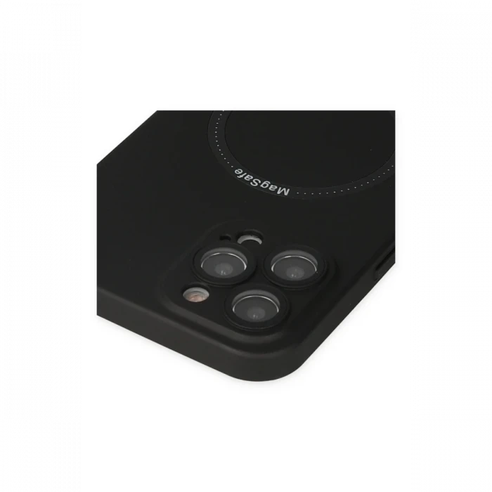 Apple iPhone 12 Pro Kılıf Jack Magneticsafe Lens Silikon - Siyah