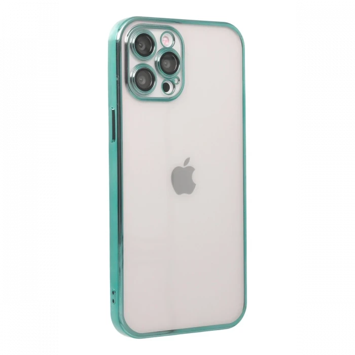 Apple iPhone 12 Pro Kılıf Razer Lensli Silikon - Yeşil
