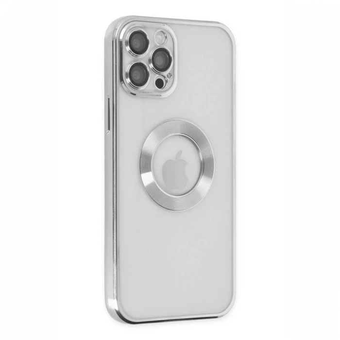 Apple iPhone 12 Pro Kılıf Slot Silikon - Gümüş