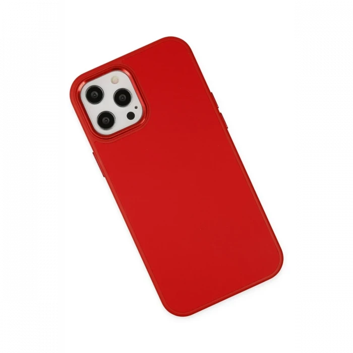 Apple iPhone 12 Pro Max Kılıf Asya Deri Silikon - Kırmızı