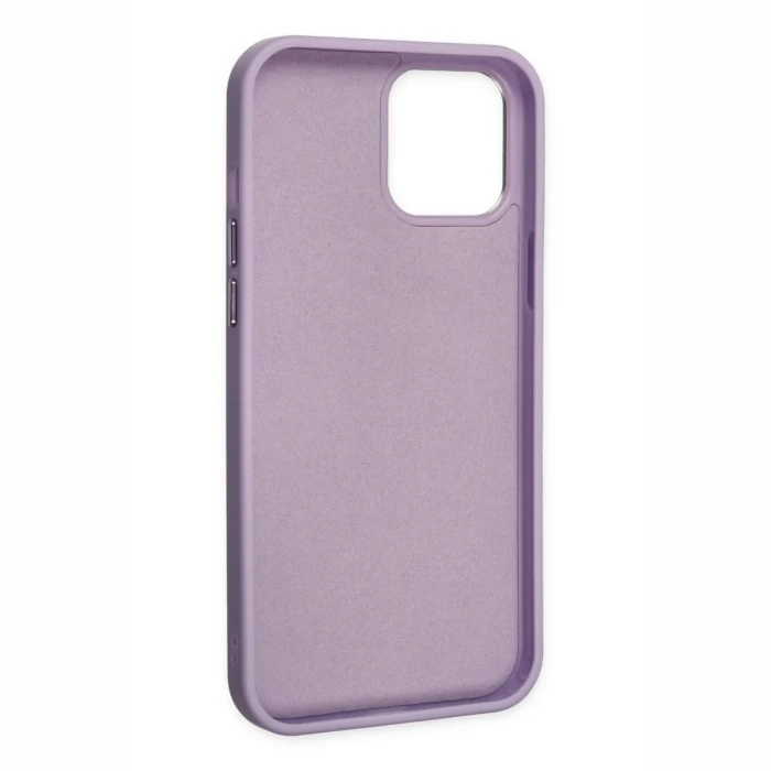 Apple iPhone 12 Pro Max Kılıf Asya Deri Silikon - Lila
