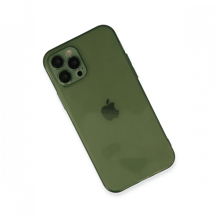 Apple iPhone 12 Pro Max Kılıf Fly Lens Silikon - Yeşil