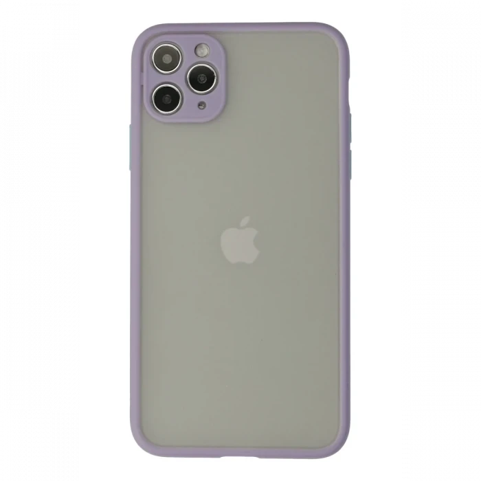 Apple iPhone 12 Pro Max Kılıf Montreal Silikon Kapak - Mor