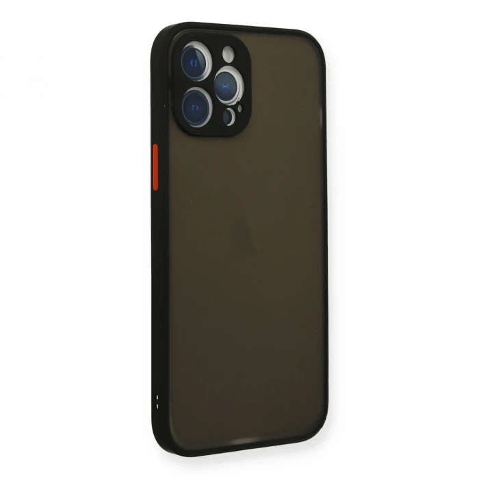 Apple iPhone 12 Pro Max Kılıf Montreal Silikon Kapak - Siyah