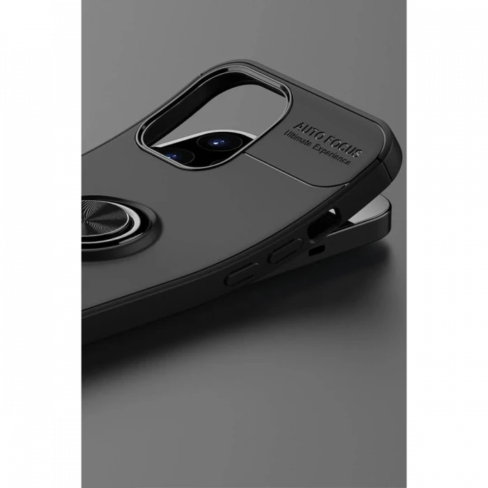 Apple iPhone 12 Pro Max Kılıf Range Yüzüklü Silikon - Kırmızı