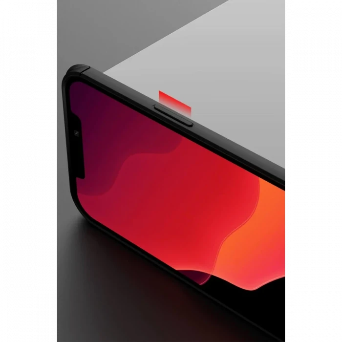 Apple iPhone 12 Pro Max Kılıf Range Yüzüklü Silikon - Siyah-Kırmızı