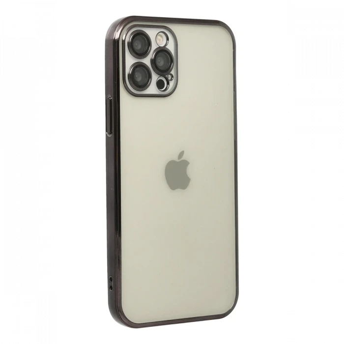 Apple iPhone 12 Pro Max Kılıf Razer Lensli Silikon - Siyah