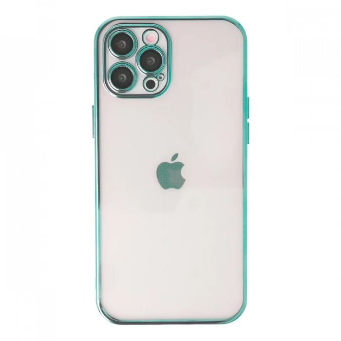 Apple iPhone 12 Pro Max Kılıf Razer Lensli Silikon - Yeşil