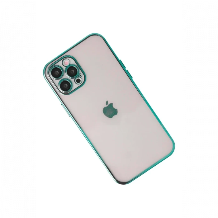 Apple iPhone 12 Pro Max Kılıf Razer Lensli Silikon - Yeşil