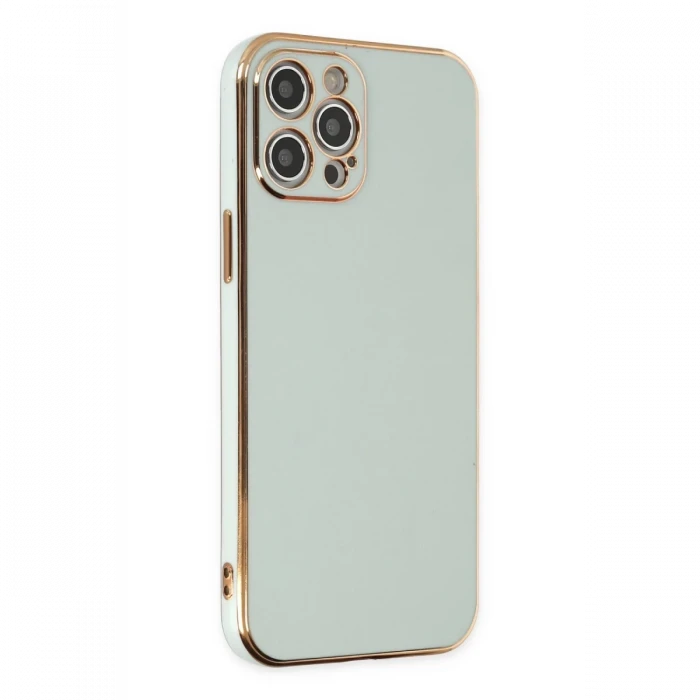 Apple iPhone 12 Pro Max Kılıf Volet Silikon - Açık Yeşil