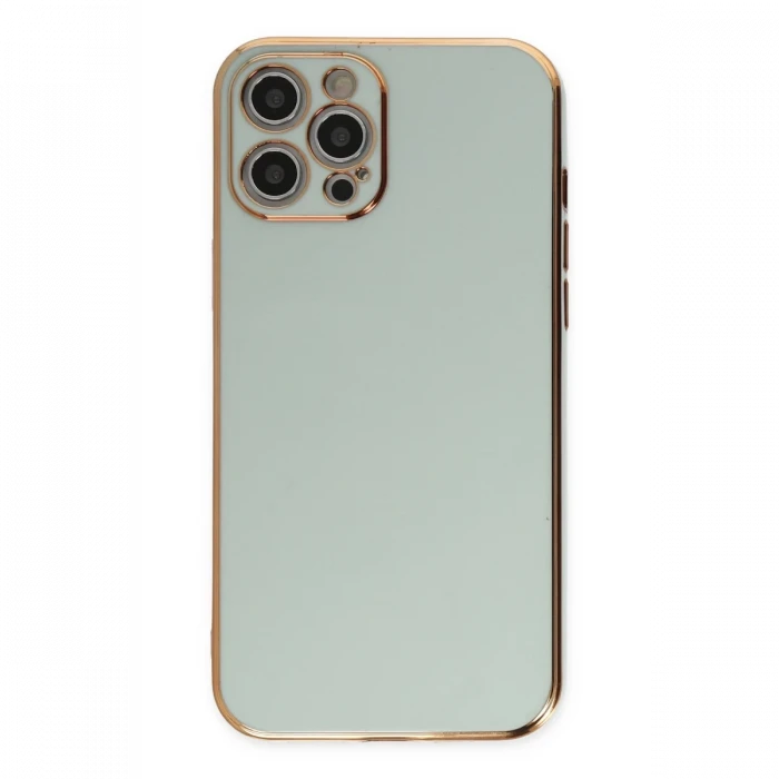 Apple iPhone 12 Pro Max Kılıf Volet Silikon - Açık Yeşil