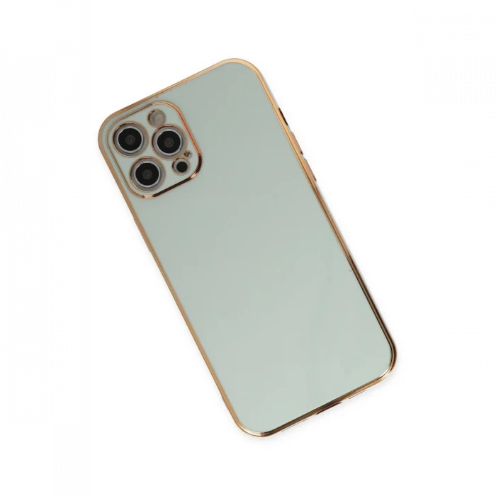 Apple iPhone 12 Pro Max Kılıf Volet Silikon - Açık Yeşil
