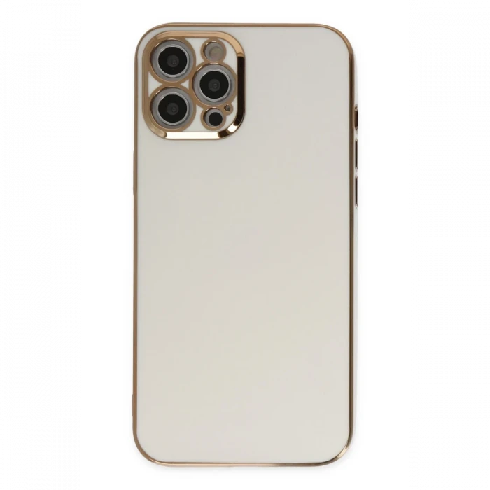 Apple iPhone 12 Pro Max Kılıf Volet Silikon - Beyaz