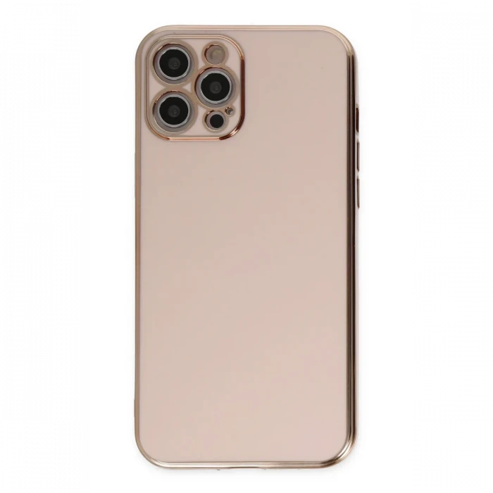 Apple iPhone 12 Pro Max Kılıf Volet Silikon - Pembe