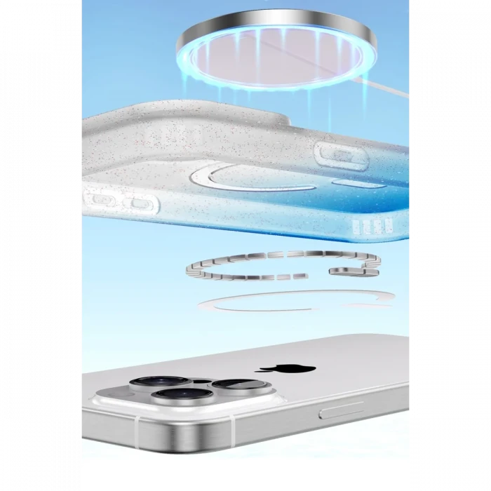 Apple iPhone 12 Pummel Shiny Magsafe Kapak - Mor