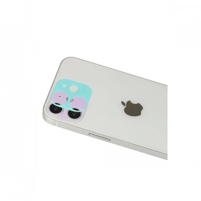 Apple iPhone 12 Rainbow Kamera Lens Koruma Cam - Mor