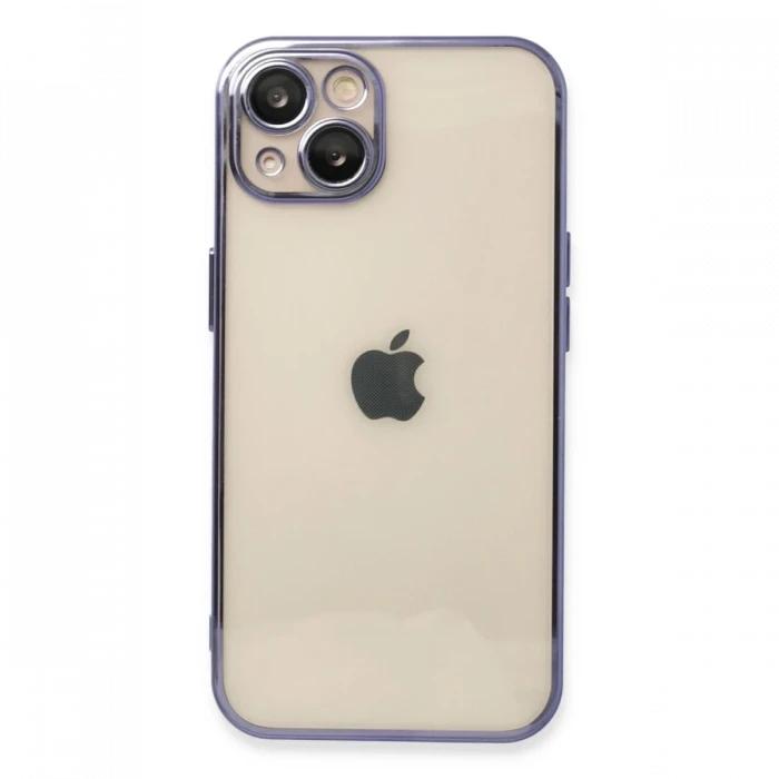 Apple iPhone 13 Kılıf Razer Lensli Silikon - Mor