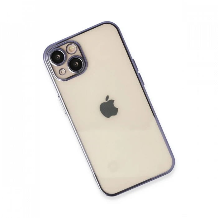 Apple iPhone 13 Kılıf Razer Lensli Silikon - Mor