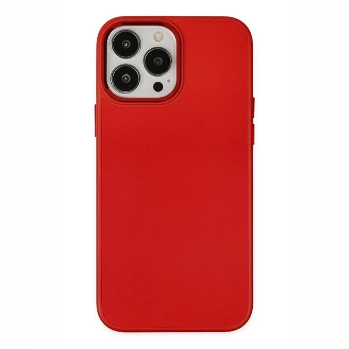 Apple iPhone 13 Pro Kılıf Asya Deri Silikon - Kırmızı
