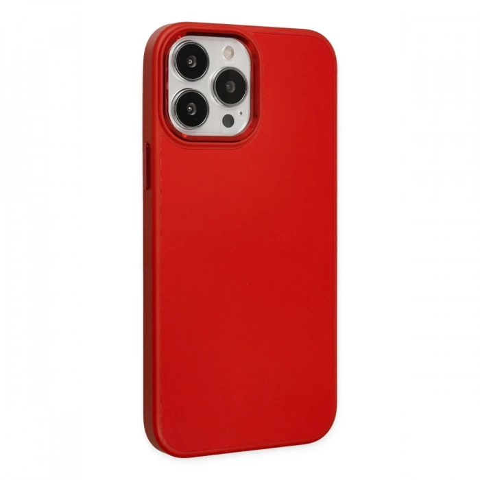 Apple iPhone 13 Pro Kılıf Asya Deri Silikon - Kırmızı