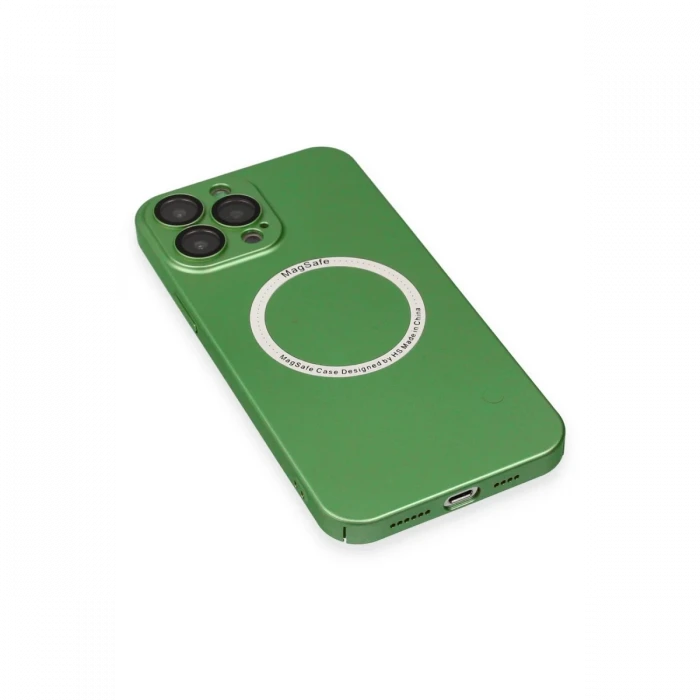 Apple iPhone 13 Pro Kılıf Jack Magneticsafe Lens Silikon - Yeşil