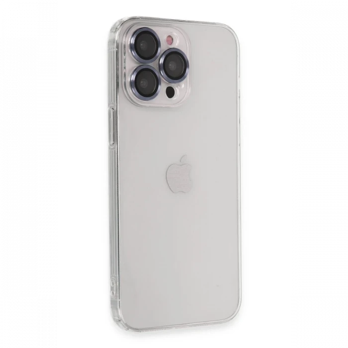 Apple iPhone 13 Pro Kılıf Luko Lens Silikon - Sierra Blue