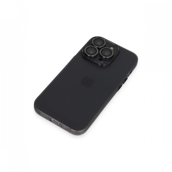 Apple iPhone 13 Pro Kılıf Luko Lens Silikon - Siyah