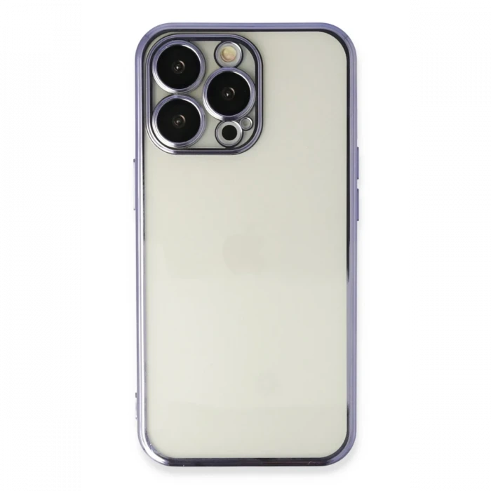Apple iPhone 13 Pro Kılıf Razer Lensli Silikon - Mor