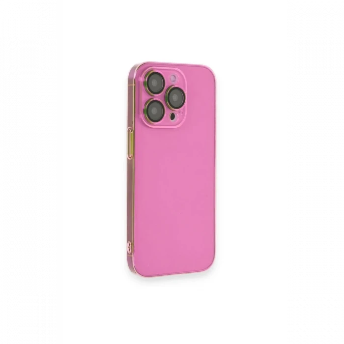 Apple iPhone 13 Pro Max Kılıf Armada Lensli Kapak - Pembe