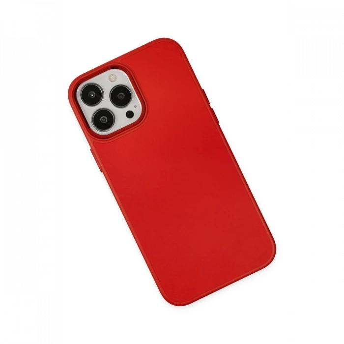 Apple iPhone 13 Pro Max Kılıf Asya Deri Silikon - Kırmızı