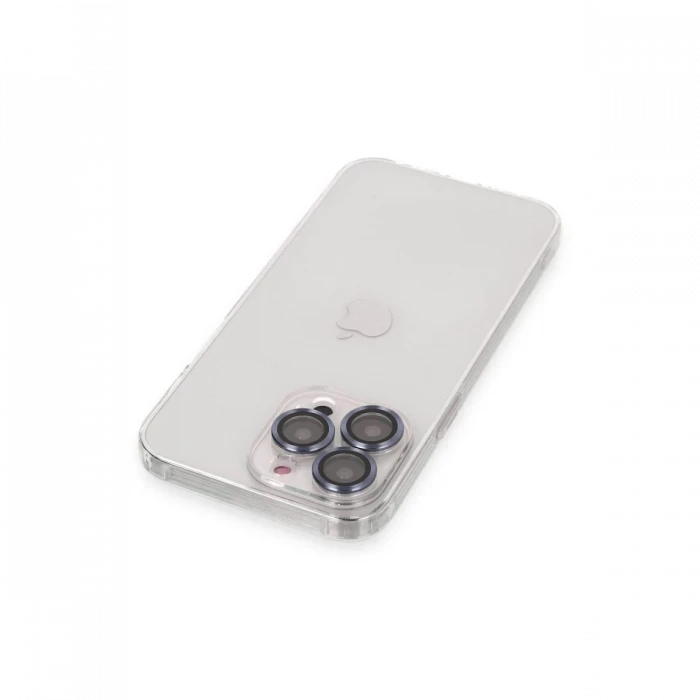 Apple iPhone 13 Pro Max Kılıf Luko Lens Silikon - Sierra Blue