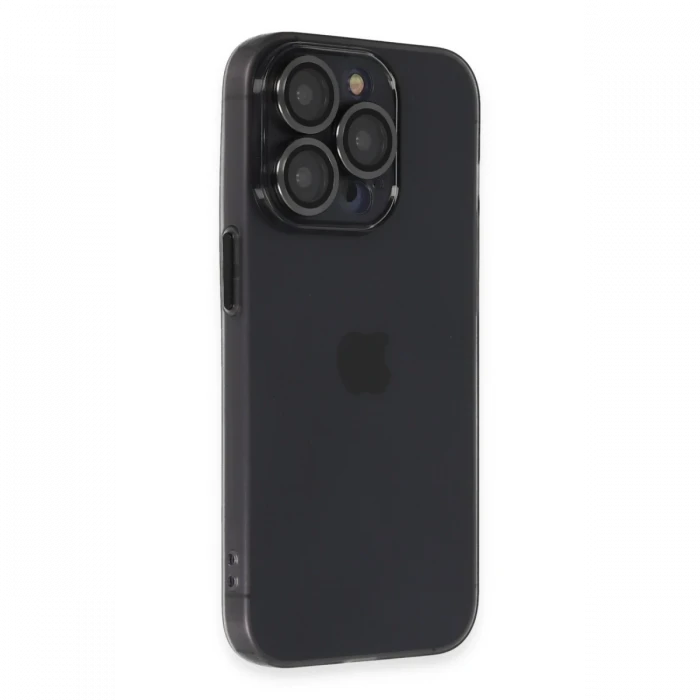 Apple iPhone 13 Pro Max Kılıf Luko Lens Silikon - Siyah