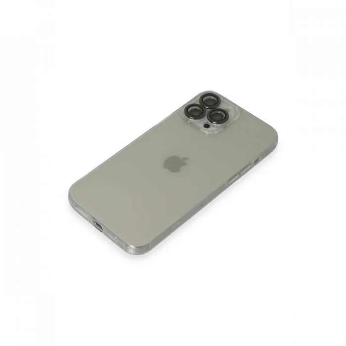 Apple iPhone 13 Pro Max Kılıf Luko Lens Silikon - Yeşil