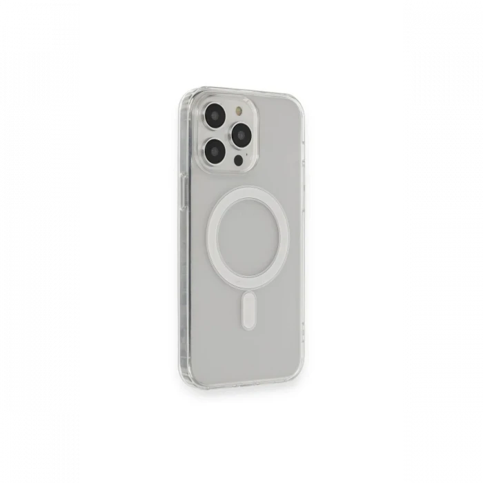 Apple iPhone 13 Pro Max Kılıf Matte Şeffaf Magneticsafe - Şeffaf