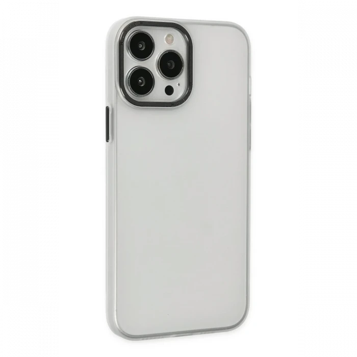 Apple iPhone 13 Pro Max Kılıf Modos Metal Kapak - Şeffaf