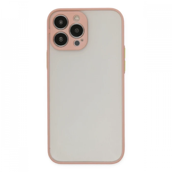 Apple iPhone 13 Pro Max Kılıf Montreal Silikon Kapak - Pembe