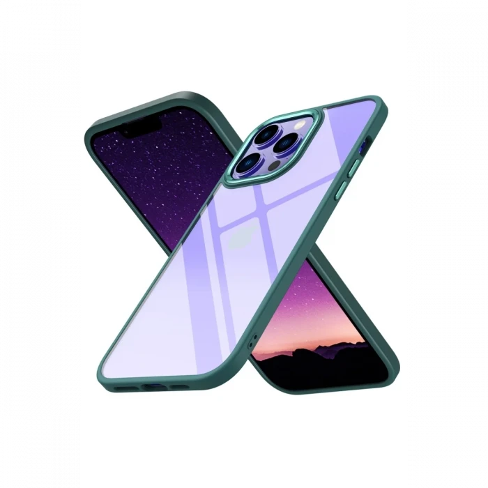 Apple iPhone 13 Pro Max Kılıf Power Silikon - Koyu Yeşil