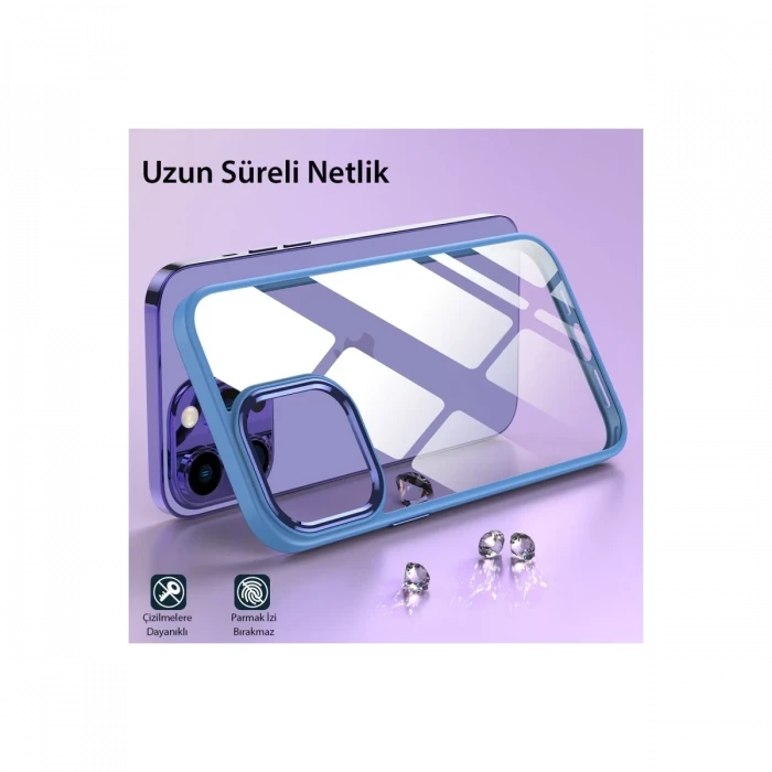 Apple iPhone 13 Pro Max Kılıf Power Silikon - Mor