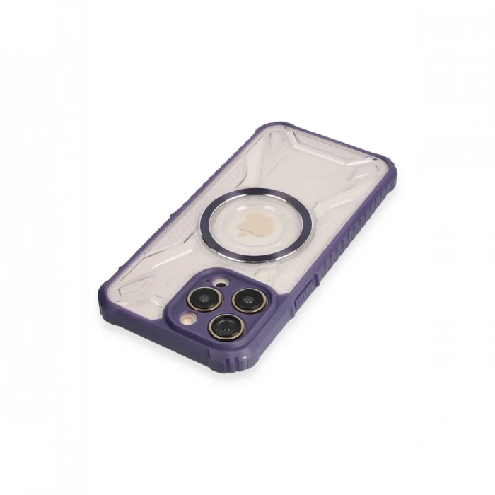 Apple iPhone 13 Pro Max Kılıf Prag Magneticsafe Kapak - Derin Mor