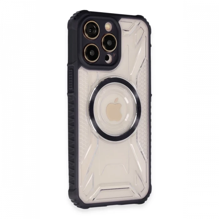 Apple iPhone 13 Pro Max Kılıf Prag Magneticsafe Kapak - Siyah